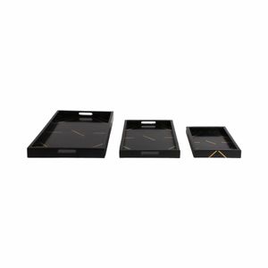 VINSONVIEW SET OF 3 BLACK TRAY 2 (IN) 8