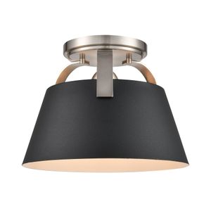 Jepson 9.5'' Wide 1-Light Semi Flush Mount - Matte Black 1