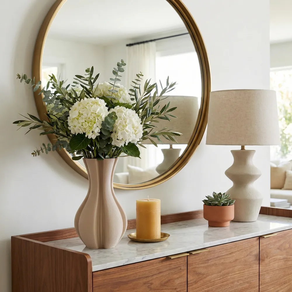 DREWROSE IVORY VASE 12 (IN)