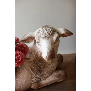 Faux Concrete Sheep Planter 2