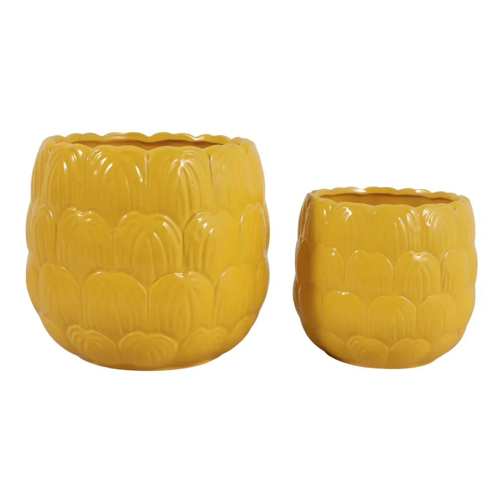 TATUMWOOD SET OF 2 YELLOW PLANTER 7 (IN)