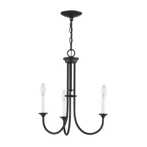 Meadowview 18'' Wide 3-Light Chandelier - Matte Black 2