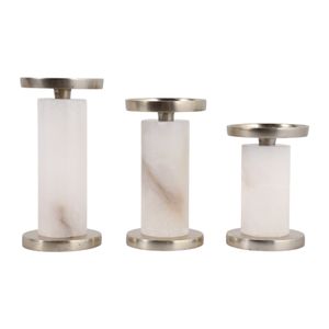 FALLONDALE SET OF 3 WHITE CANDLE HOLDER 7 (IN) 5