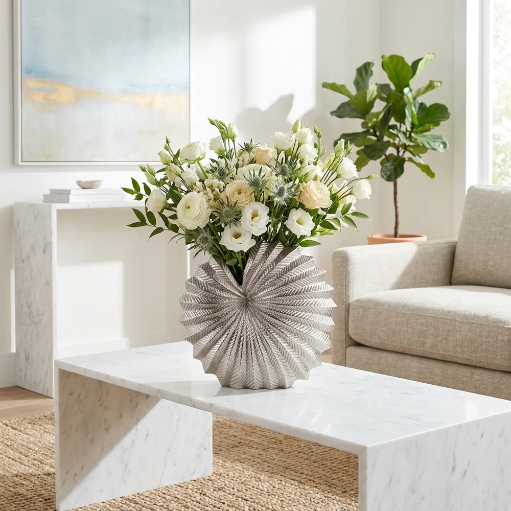 DERMOTOAK SILVER VASE 14 (IN)