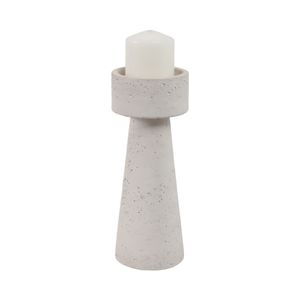 CARLIN WHITE CANDLE HOLDER 12 (IN) 3