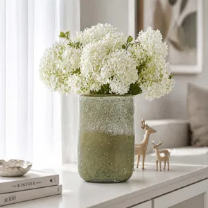 CASPERGROVE GREEN GLASS VASE 10 (IN) 11