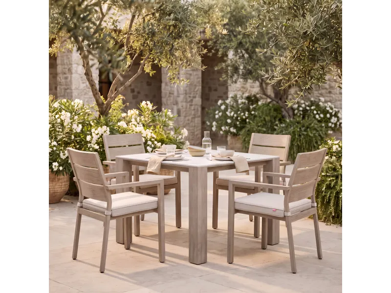 Leilani Square Dining Table (42") White 9