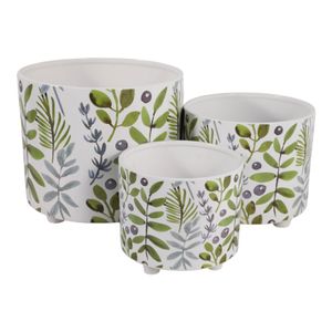 BARNETWORTH SET OF 3 GREEN PLANTER 11 (IN) 5