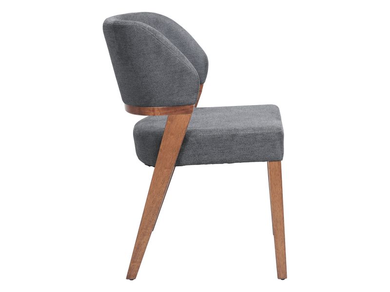Sunobu Dining Chair Azure Gray & Walnut 3