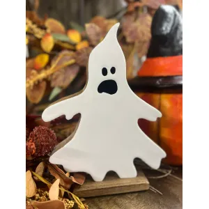 White Enamel Ghost 11x8in 1