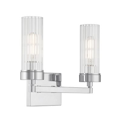 Lida 14″ Wide 2-Light Vanity Light - Chrome