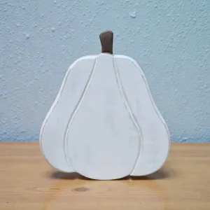 White Pumpkin Sitter 7x8in 1