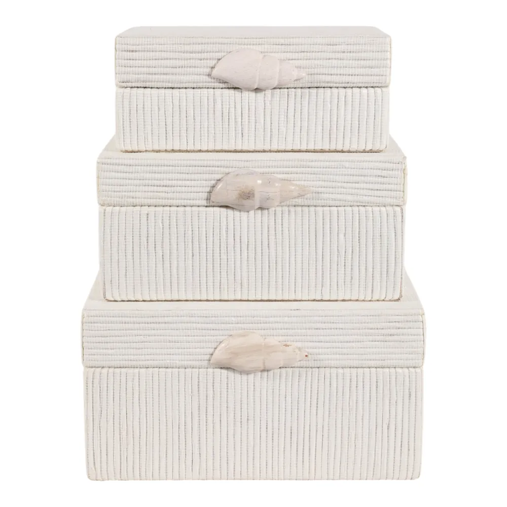 DRAKEMILL SET OF 3 BROWN BOXES 7 (IN)