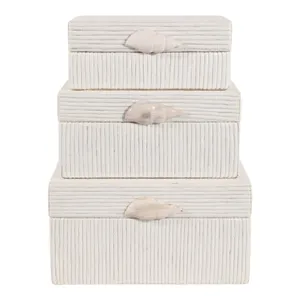 DRAKEMILL SET OF 3 BROWN BOXES 7 (IN) 4