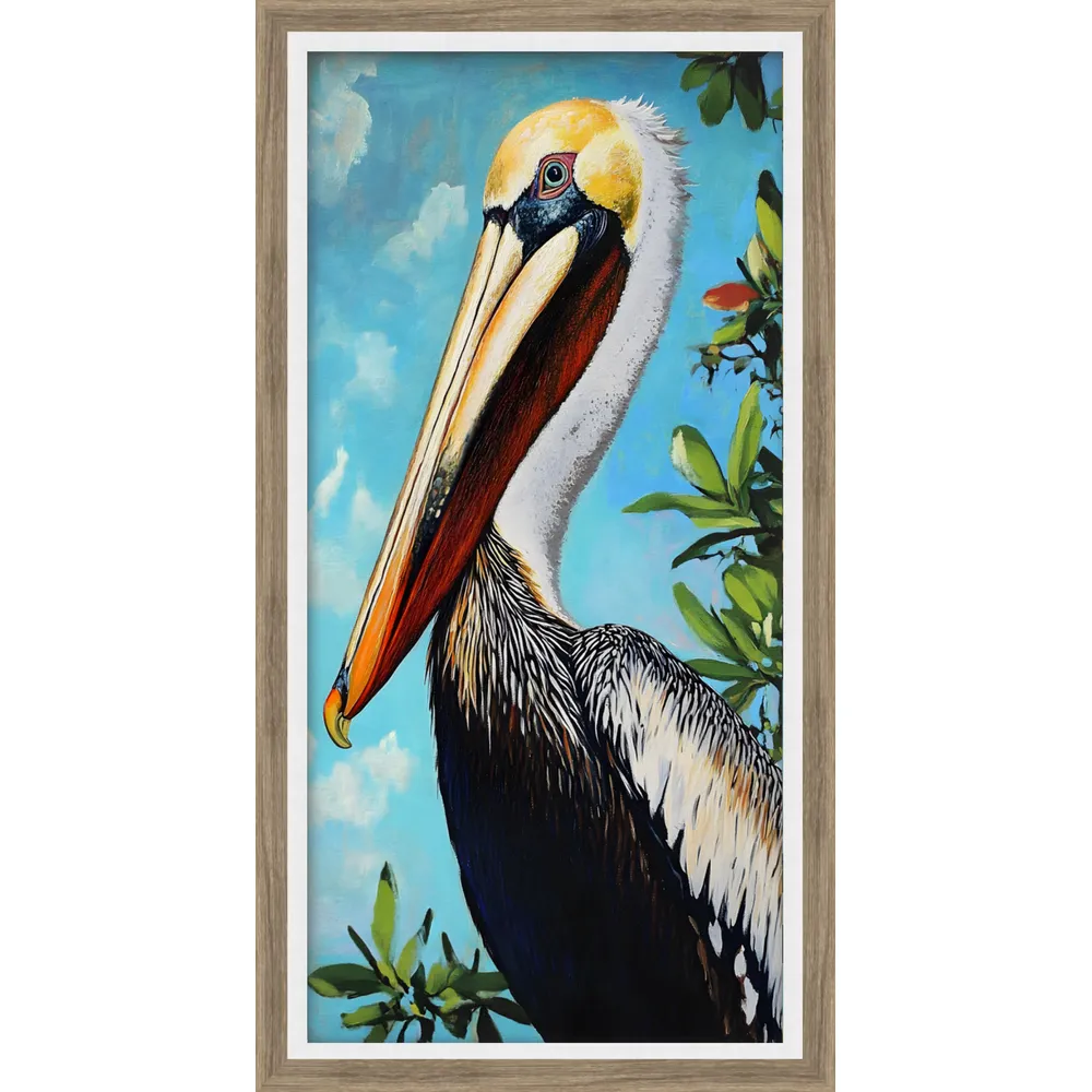 Gel Print with a White Liner in a Wood Natural Frame