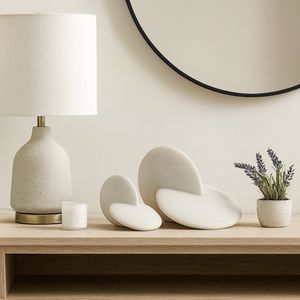 EVERTONSTONE SET OF 2 WHITE DECOR 8 (IN) 12