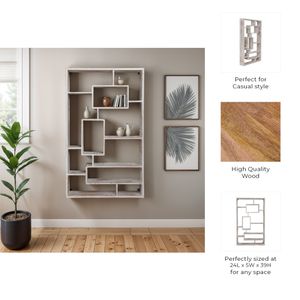 RAFETON WHITE WALL SHELF 39 (IN) 10