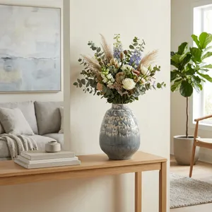TROY GRAY VASE 14 (IN) 12