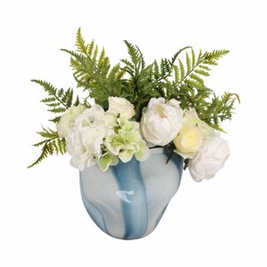 BIRCHBURN BLUE GLASS VASE 8 (IN) 3
