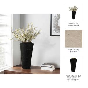 CLOVERSIDE BLACK VASE 27 (IN) 10