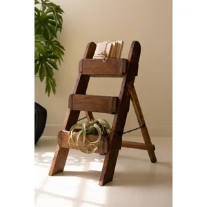Three-Tiered Wooden Brick Mold Display Stand 1