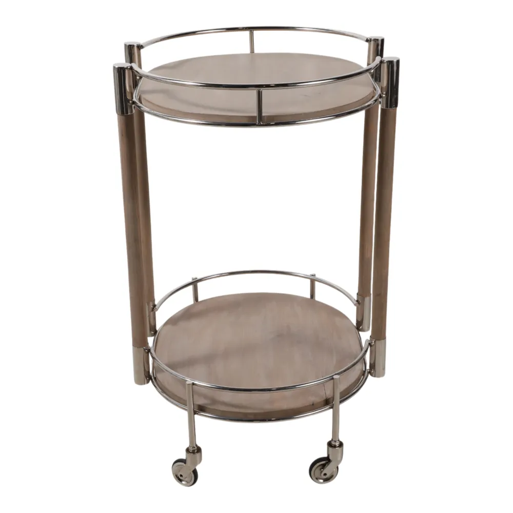 GUNNARWAY SILVER BAR CART 30 (IN)