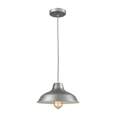 Classic Loft 11″ Wide 1-Light Mini Pendant - Weathered Zinc