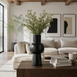 HATTONDALE BLACK VASE 12 (IN) 11