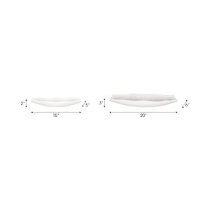 KIRBYVALE SET OF 2 WHITE BOWLS 3 (IN) 6