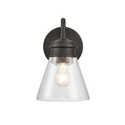 Dovas 11.5″ High 1-Light Outdoor Sconce - Textured Black