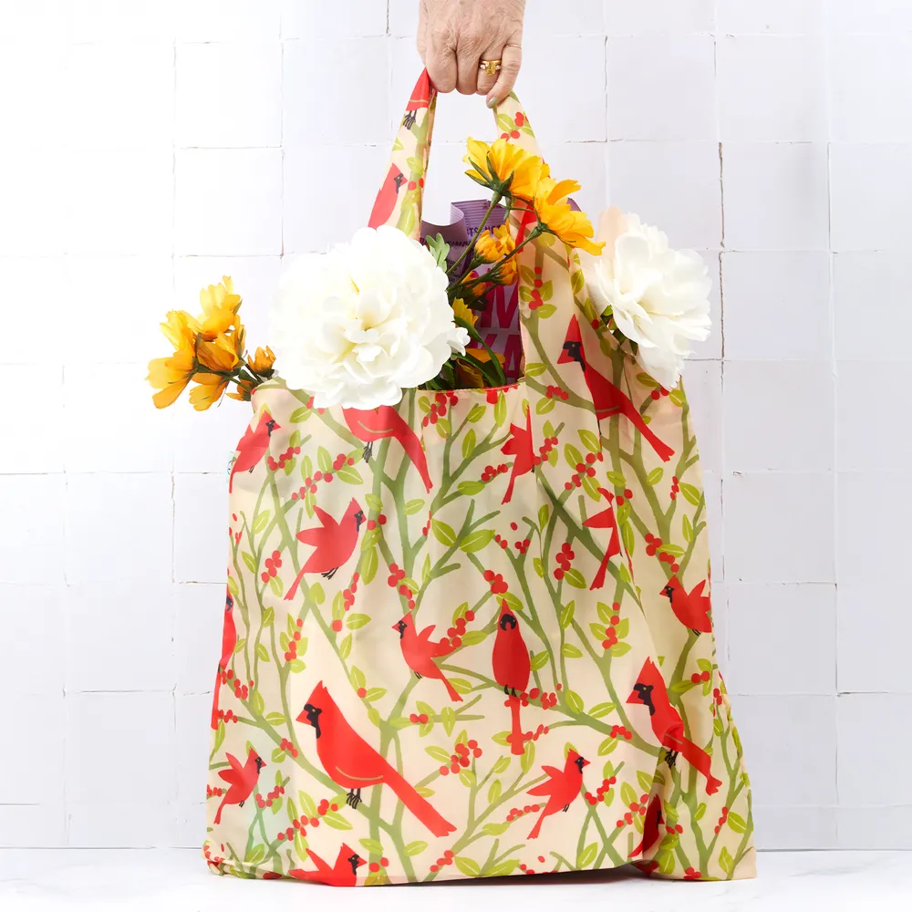 Cardinal Birds blu Reusable Shopping Bag