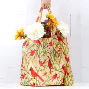 Cardinal Birds blu Reusable Shopping Bag 4