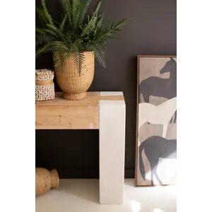 Textured Console with Wooden Top 3