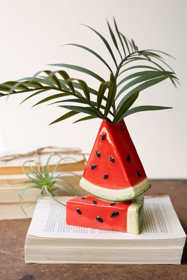 Ceramic Watermelon Bud Vase