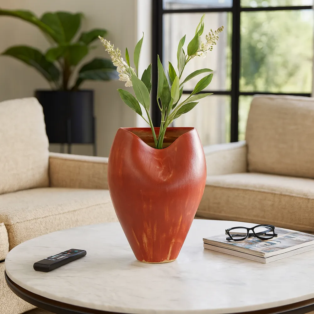 ROLANDSHAW RED VASE 18 (IN)