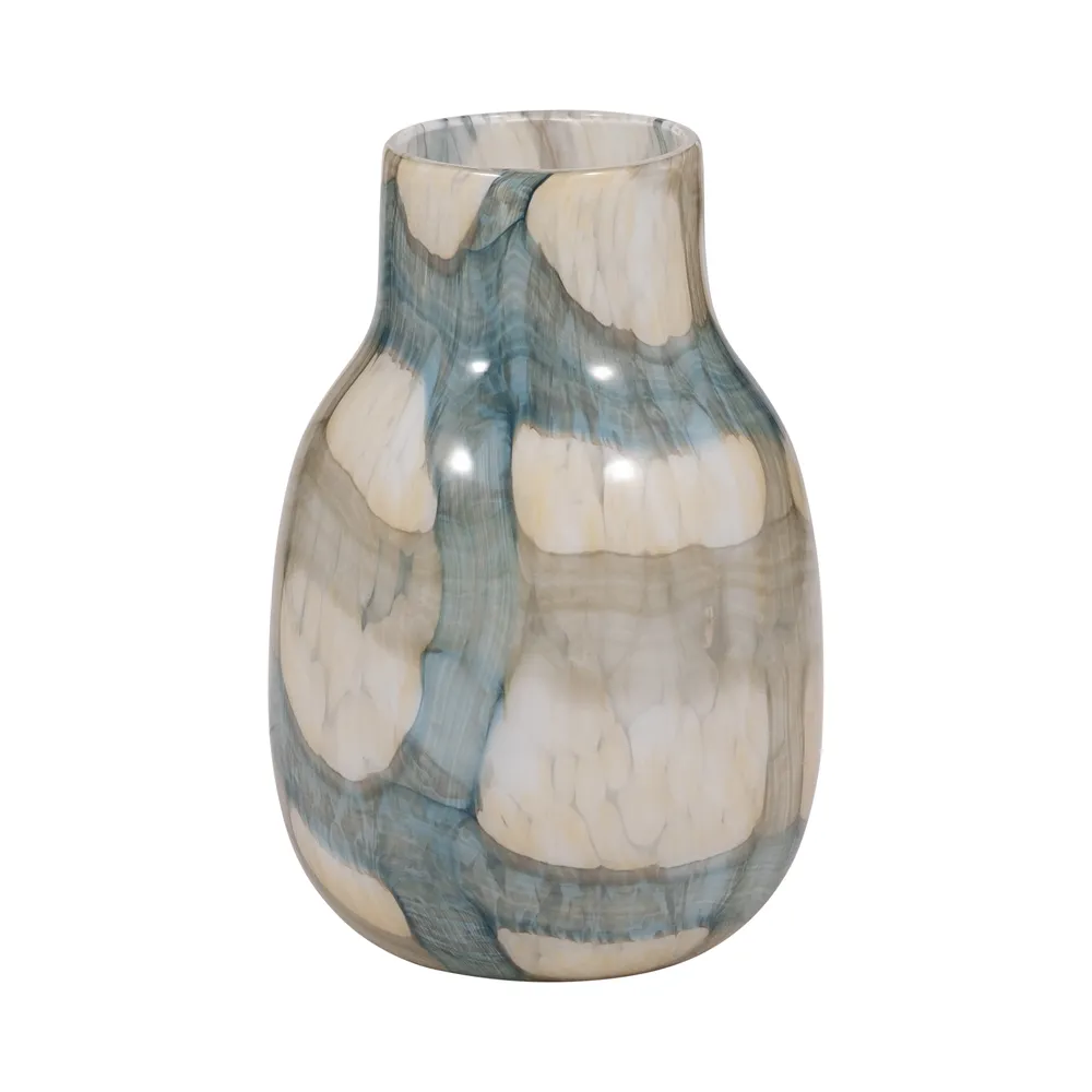 CRANEWORTH BLUE GLASS VASE 10 (IN)
