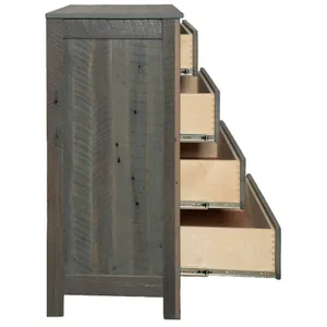 Heritage Oak Four Drawer Chest - Premium 7