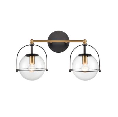 Langford 17″ Wide 2-Light Vanity Light - Satin Brass