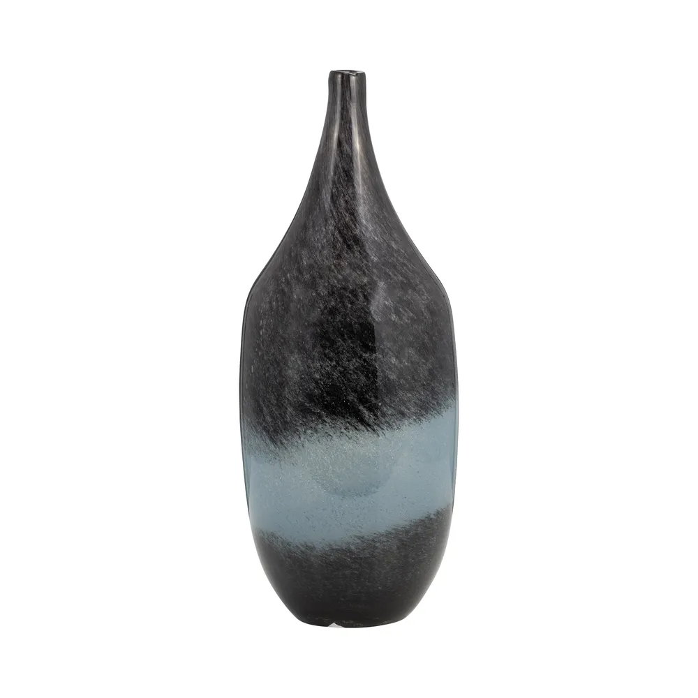 FINLEYMOOR BLUE GLASS VASE 14 (IN)