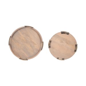 HELTONVALE SET OF 2 BROWN TRAY 4 (IN) 7