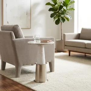 NADIARIDGE WHITE TABLE 22 (IN) 10