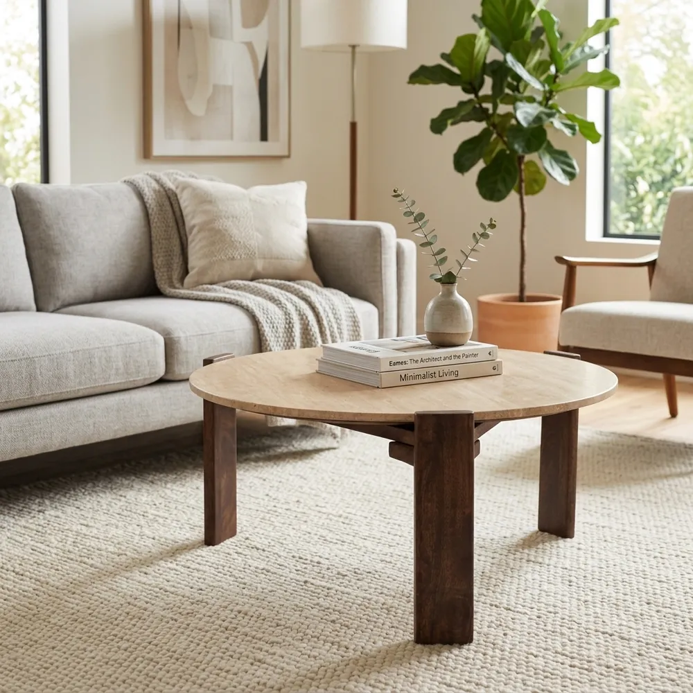 CLINTONOAK BROWN COFFEE TABLE 16 (IN)