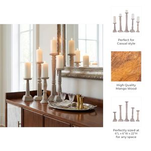 MERCERMOOR SET OF 5 BROWN CANDLESTICK 22 (IN) 9