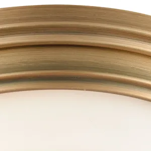 Noor 13″ Wide 2-Light Flush Mount - Classic Brass 5