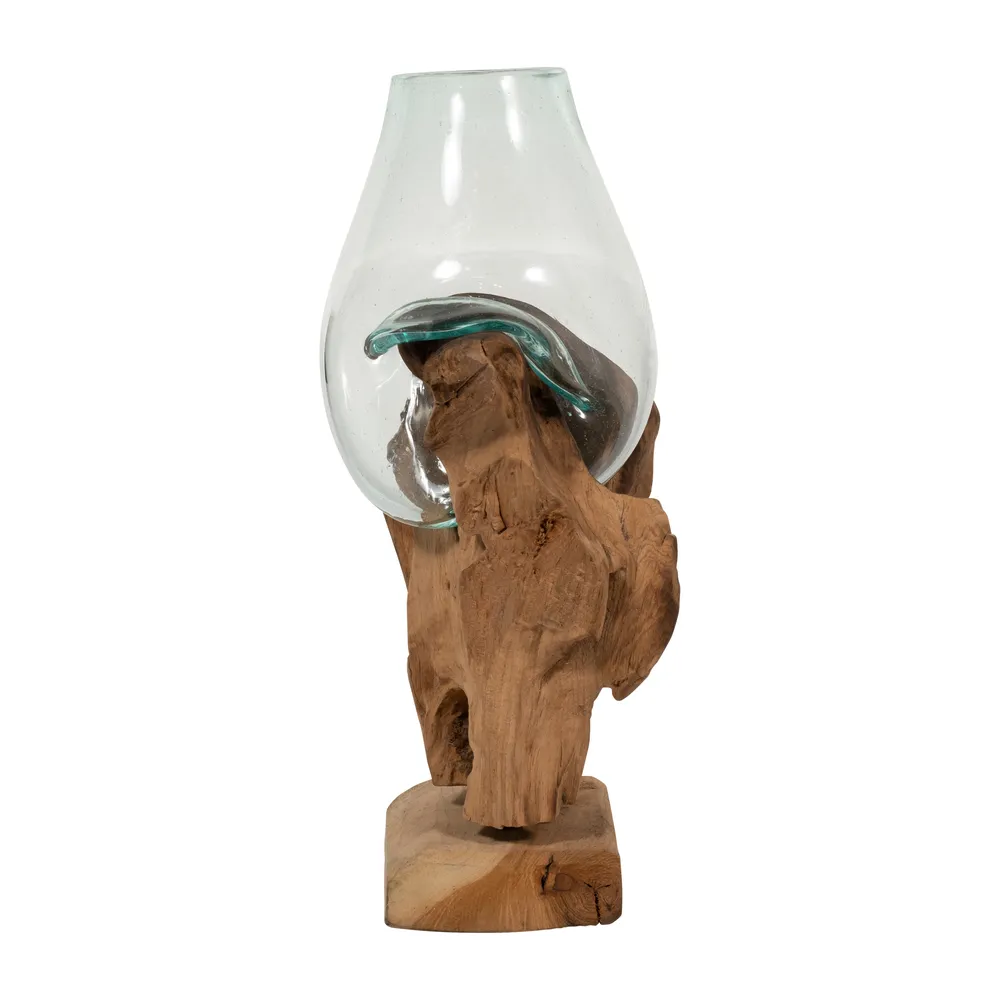 BARRONFORD BROWN GLASS VASE 12 (IN)
