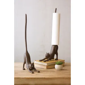 Cast Iron Cat Paper Towel Holder 1