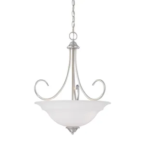 Bella 20'' Wide 3-Light Pendant - Brushed Nickel 1