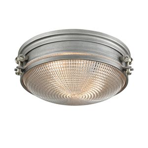 Sylvester 14'' Wide 2-Light Flush Mount - Weathered Zinc 1