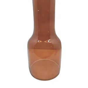 HOLLISBEACH BROWN GLASS VASE 16 (IN) 4