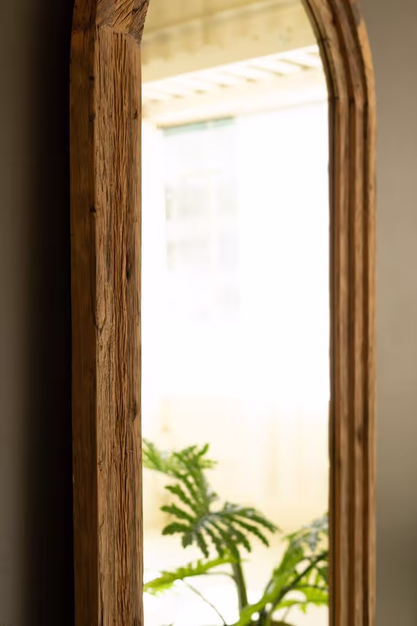 Arched Top Recycled Framed Floor Mirror